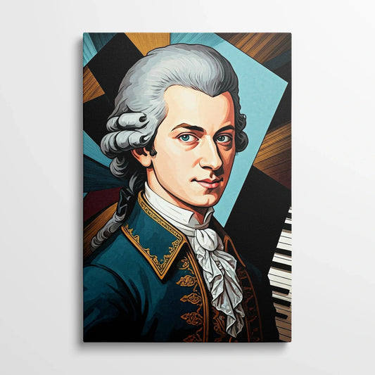 Tablou Modern - Portret Cubist Al Lui Mozart 2 - vedere din fata