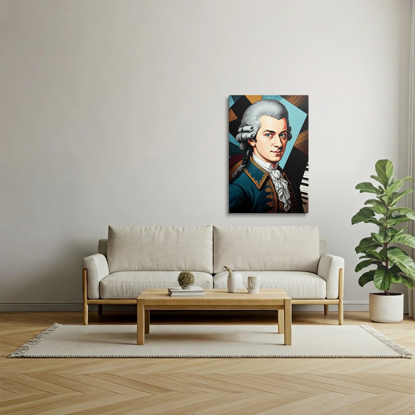 Tablou Modern - Portret Cubist Al Lui Mozart 2 - vedere living