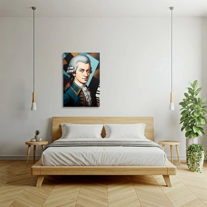 Tablou Modern - Portret Cubist Al Lui Mozart 2 - vedere dormitor