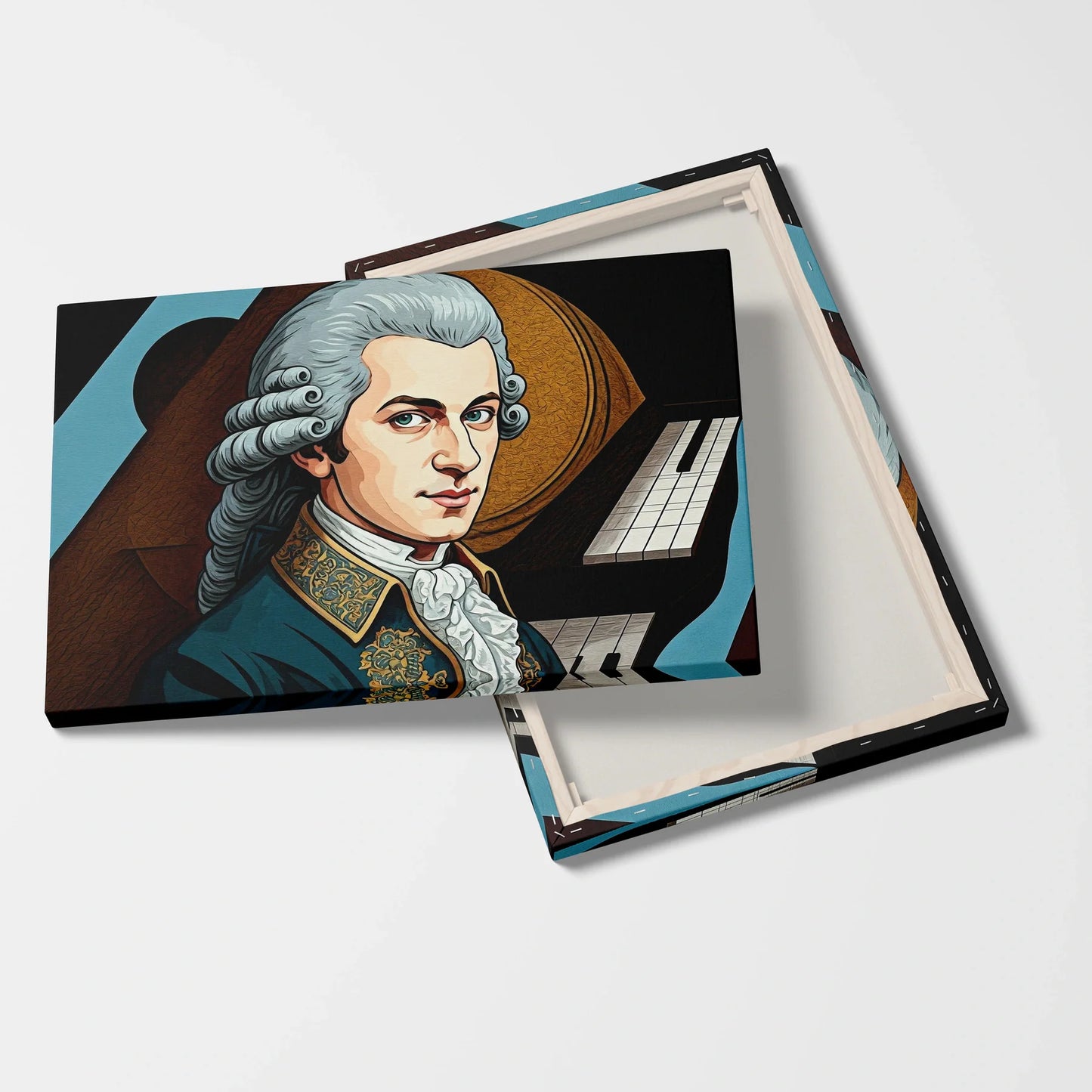 Tablou Modern - Portret Cubist Geometric Mozart - vedere fata verso