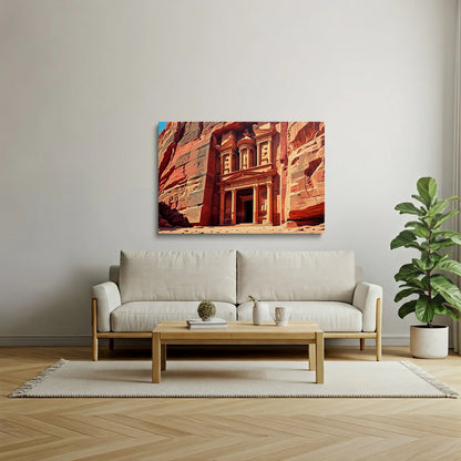 Tablou Modern - Portret Geometric Inspirat de Petra 2 - vedere living
