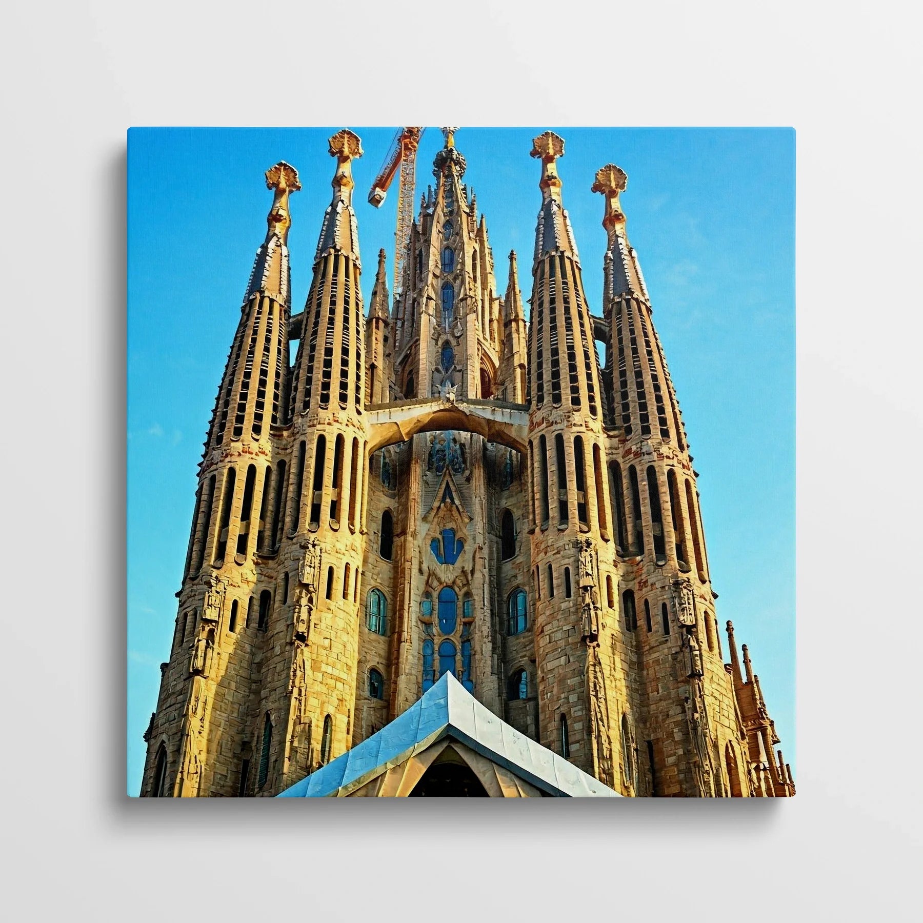 Tablou Modern - Sagrada Familia Cubist Artistic Expression - vedere din fata
