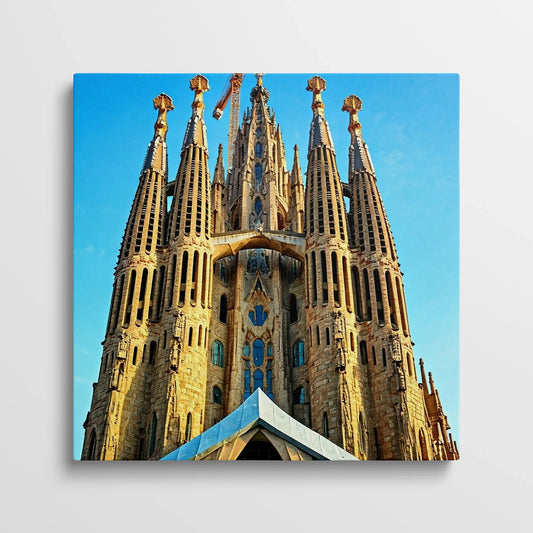 Tablou Modern - Sagrada Familia Cubist Artistic Expression - vedere din fata