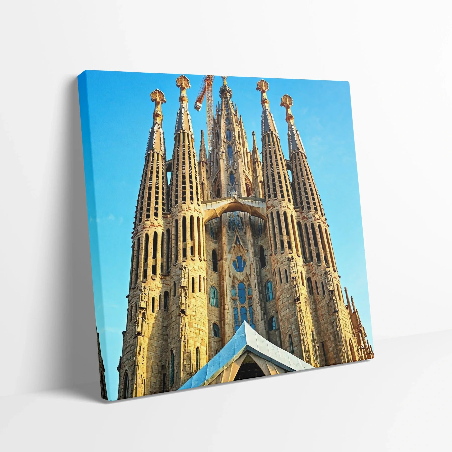Tablou Modern - Sagrada Familia Cubist Artistic Expression - vedere din lateral
