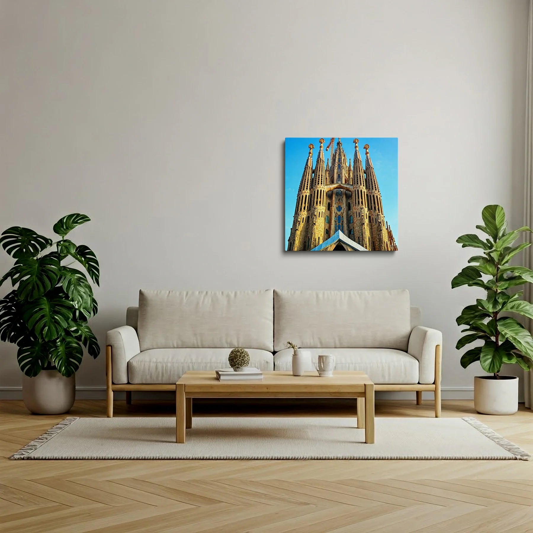 Tablou Modern - Sagrada Familia Cubist Artistic Expression - vedere living