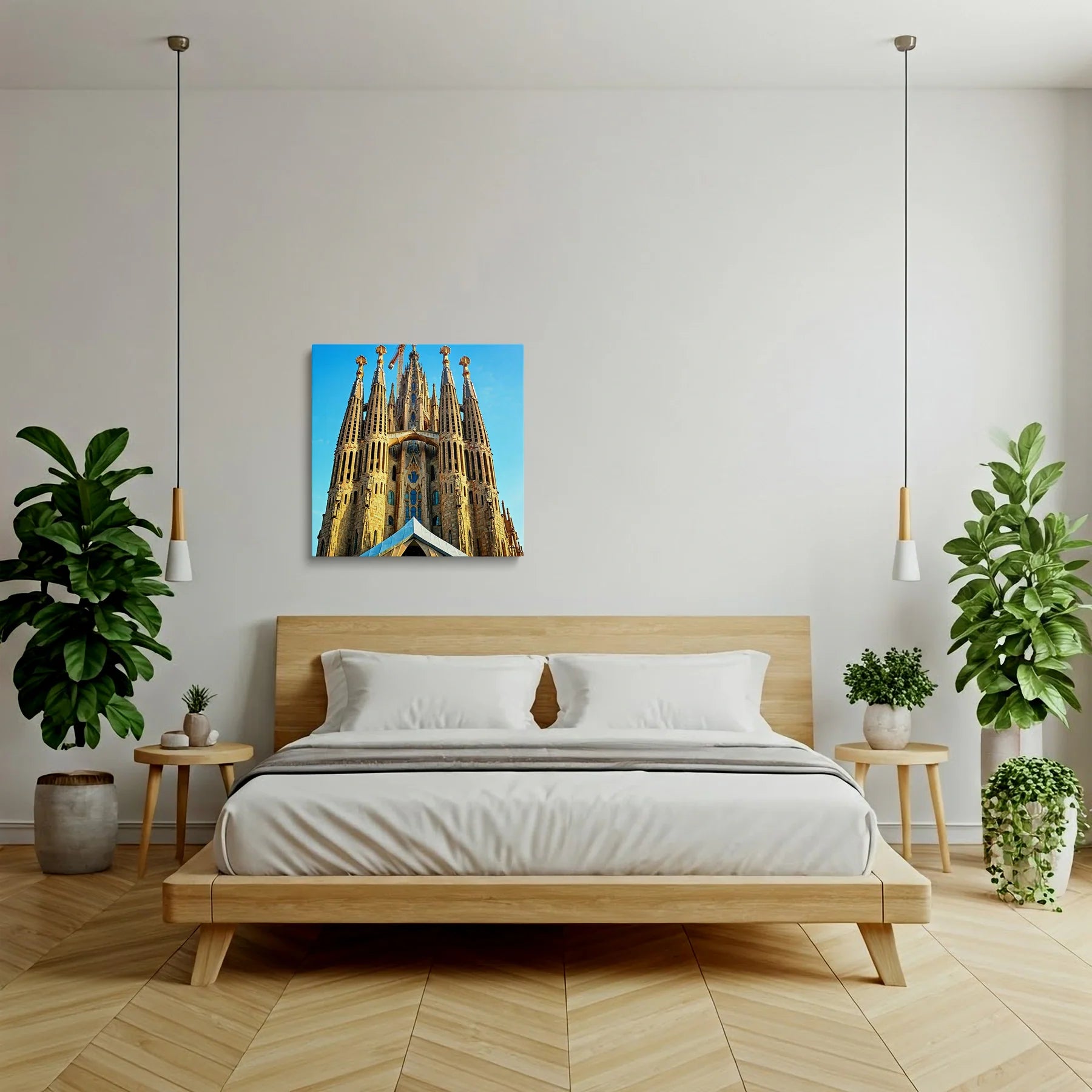 Tablou Modern - Sagrada Familia Cubist Artistic Expression - vedere dormitor