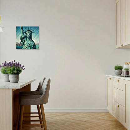 Tabloul Modern - Statue Of Liberty Geometric Art - vedere bucatarie