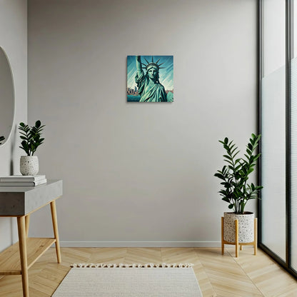 Tabloul Modern - Statue Of Liberty Geometric Art - vedere hol