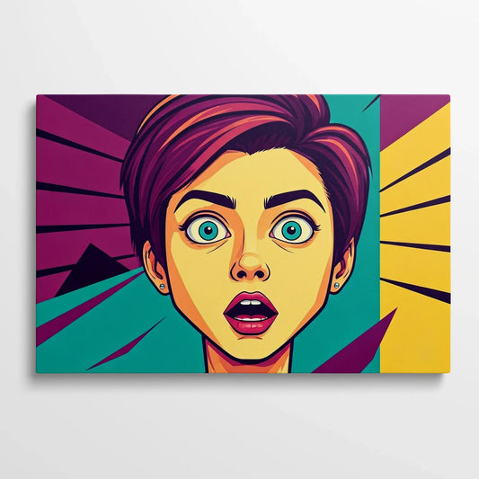 Tablou Modern - Portret Geometric Colorat 2 - vedere din fata