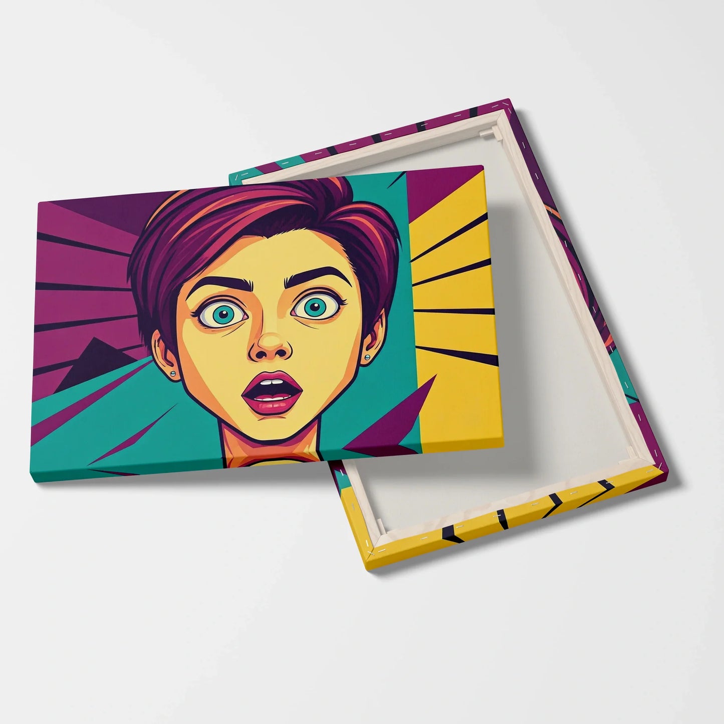 Tablou Modern - Portret Geometric Colorat 2 - vedere fata verso