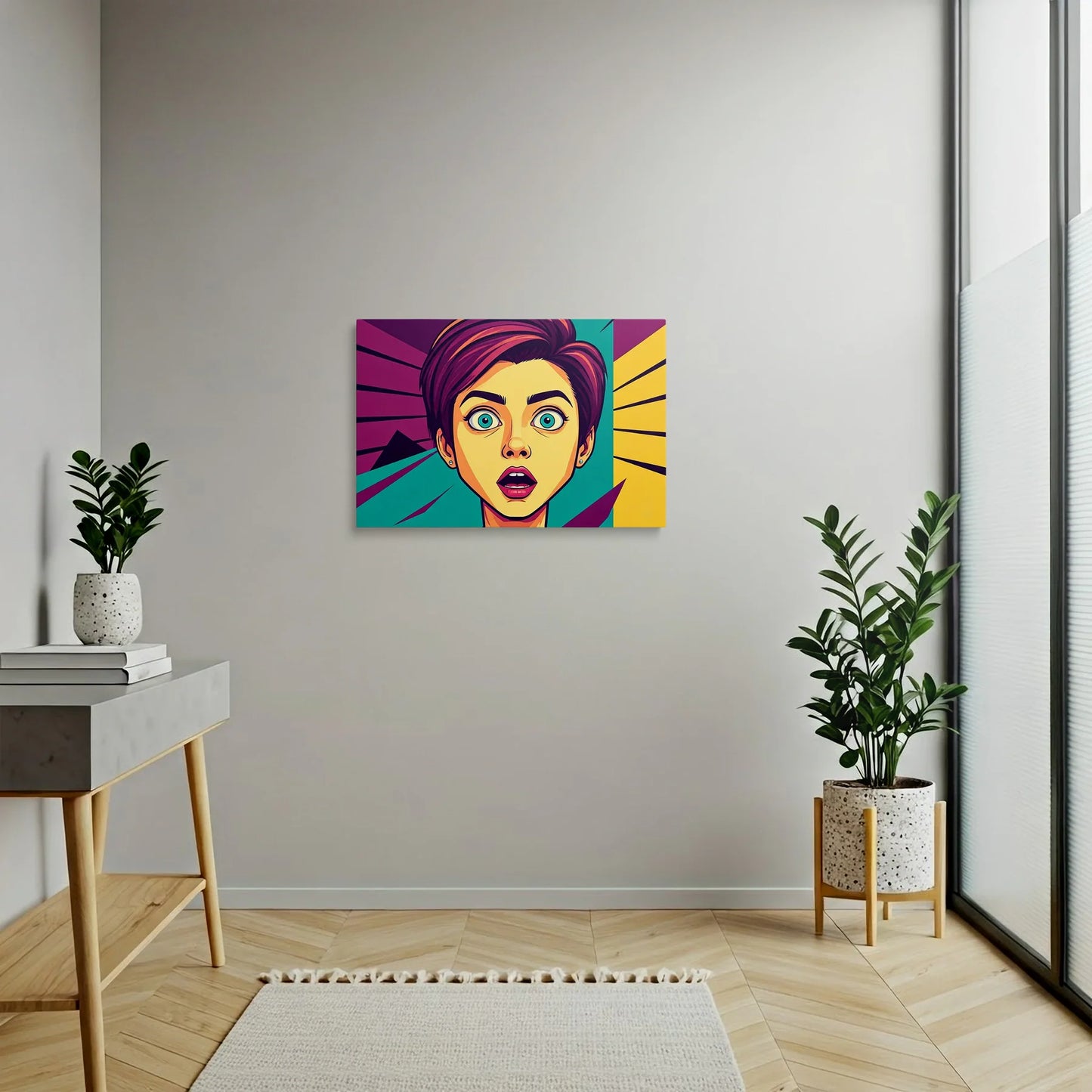 Tablou Modern - Portret Geometric Colorat 2 - vedere hol