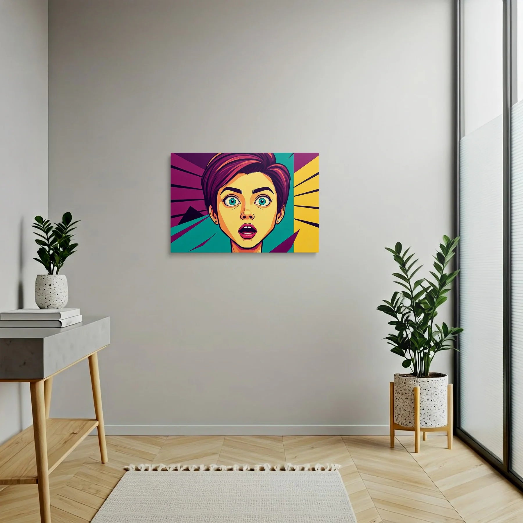 Tablou Modern - Portret Geometric Colorat 2 - vedere hol