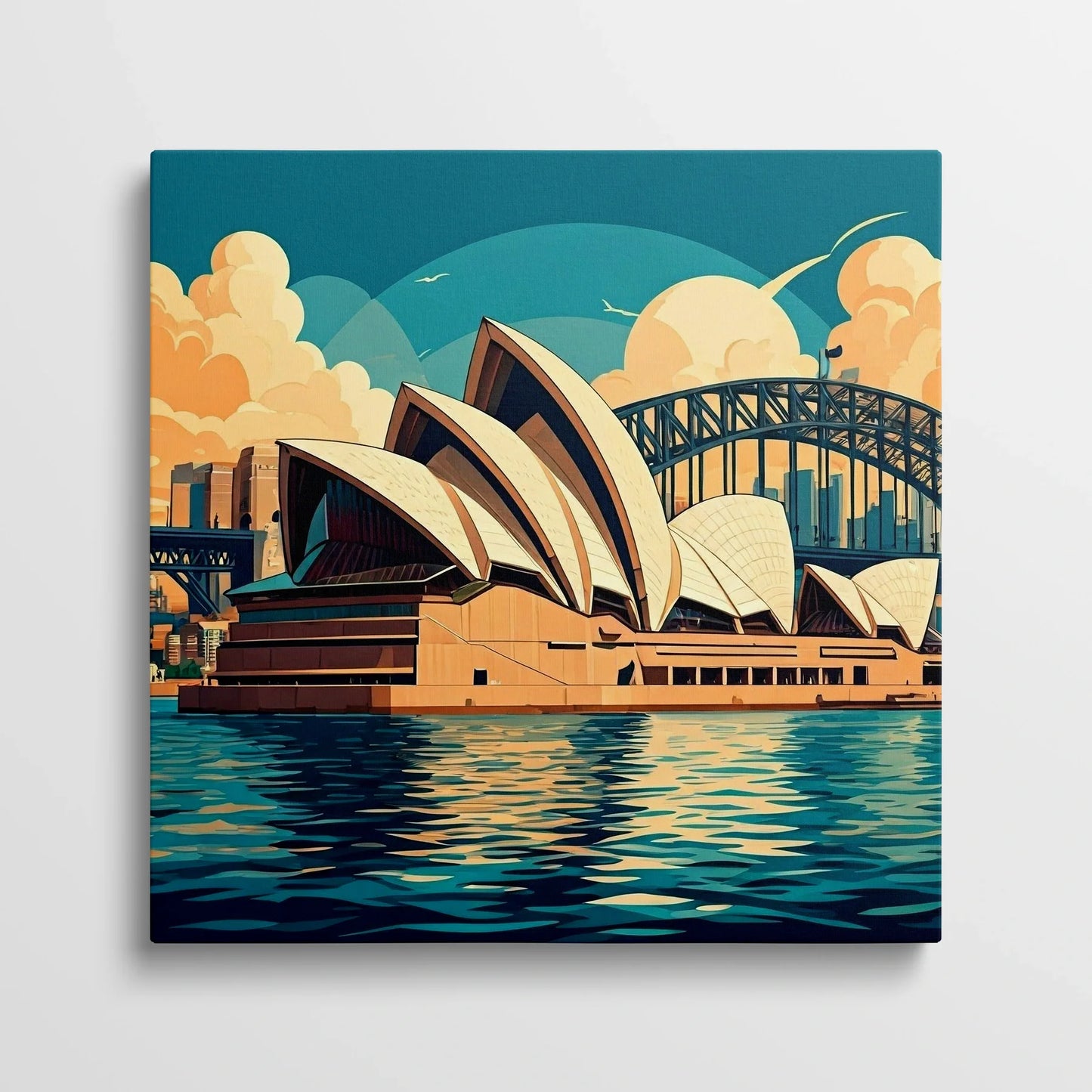 Tablou Modern - Portret Geometric Al Operei Din Sydney - vedere din fata