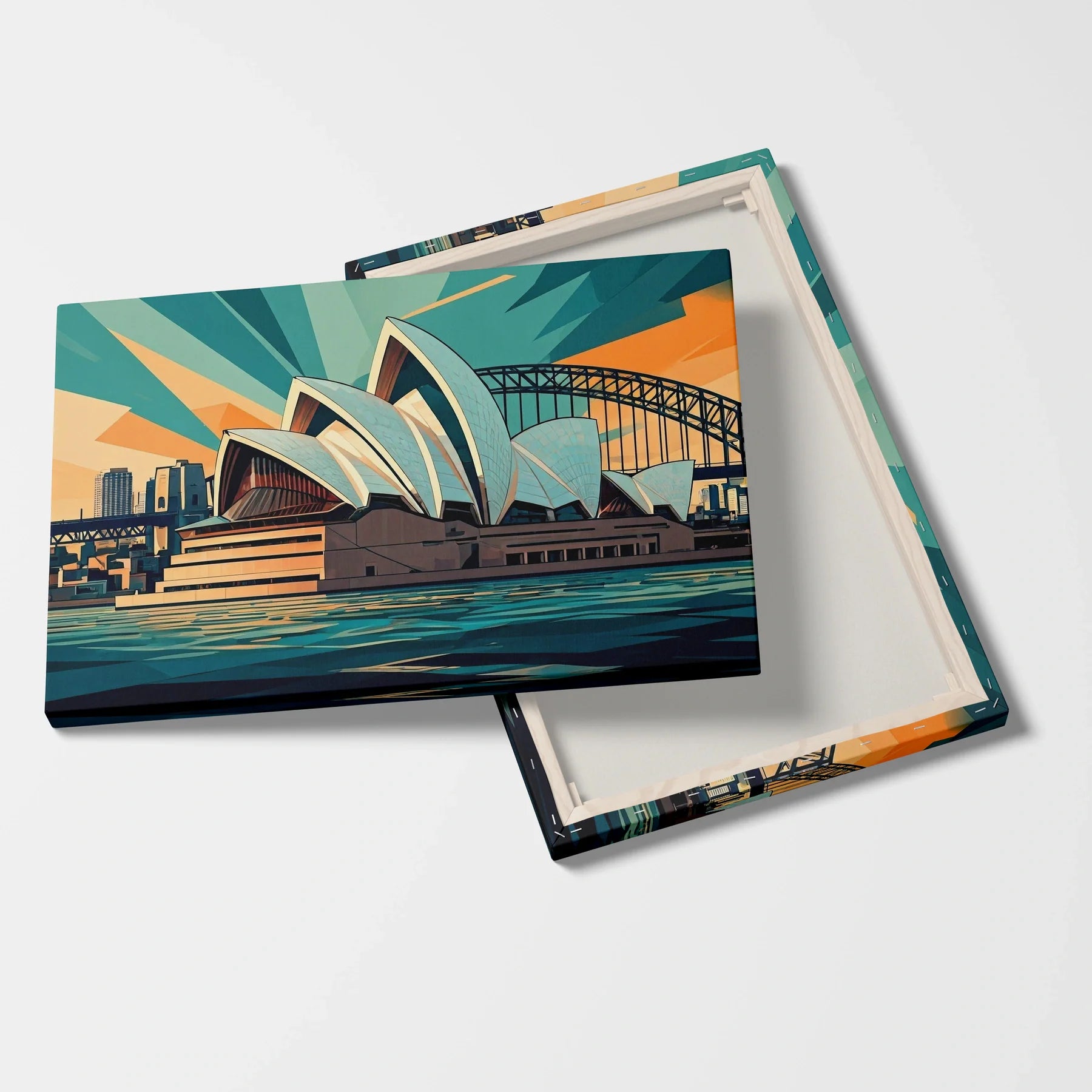 Tablou Modern - Opera Din Sydney în Stil Cubist - vedere fata verso