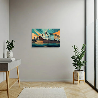 Tablou Modern - Opera Din Sydney în Stil Cubist - vedere hol