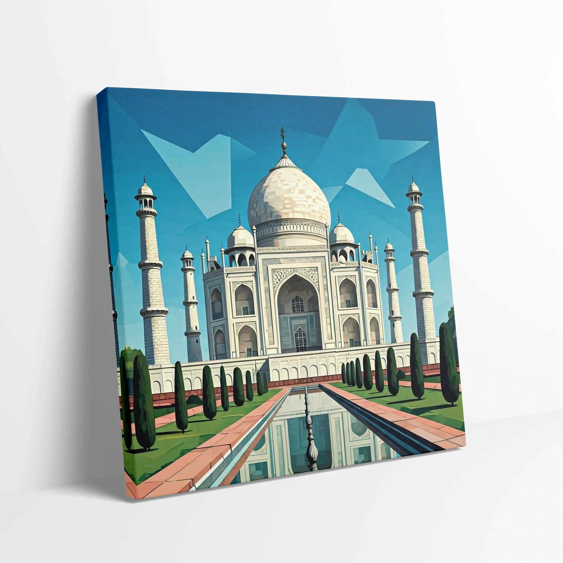 Tablou Modern - Portret Geometric Al Taj Mahal - vedere din lateral
