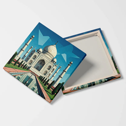 Tablou Modern - Portret Geometric Al Taj Mahal - vedere fata verso