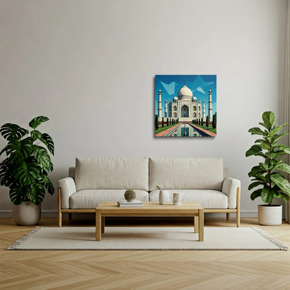 Tablou Modern - Portret Geometric Al Taj Mahal - vedere living
