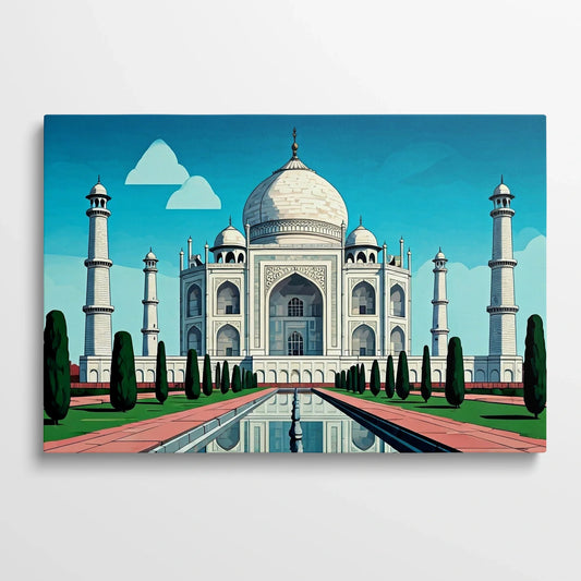 Tablou Modern - Portret Geometric Al Taj Mahal 2 - vedere din fata