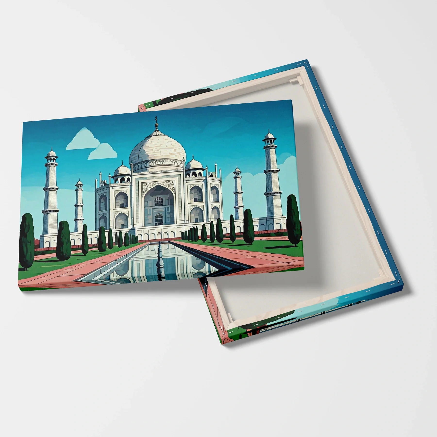 Tablou Modern - Portret Geometric Al Taj Mahal 2 - vedere fata verso