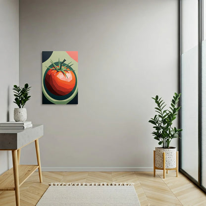 Tablou Modern - Portret Geometric de Roșie - vedere hol