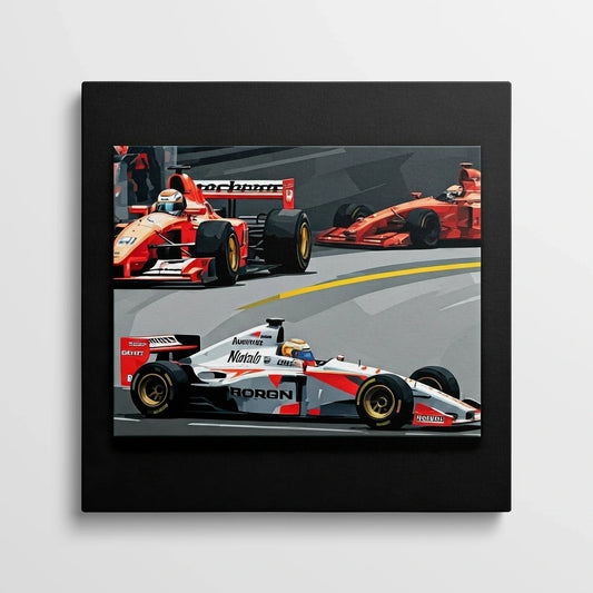 Tablou Modern - Lupta Iconică Din Formula 1