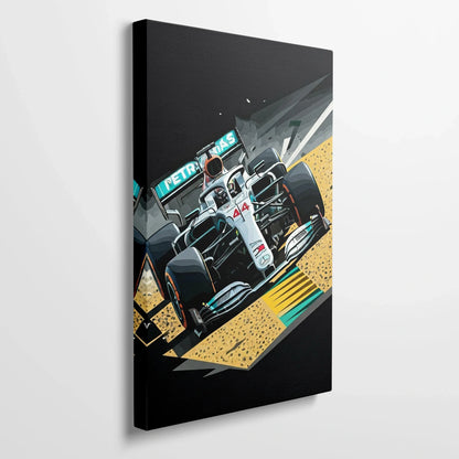 Tablou Modern - Scenă Din Formula 1 în Stil Cubist