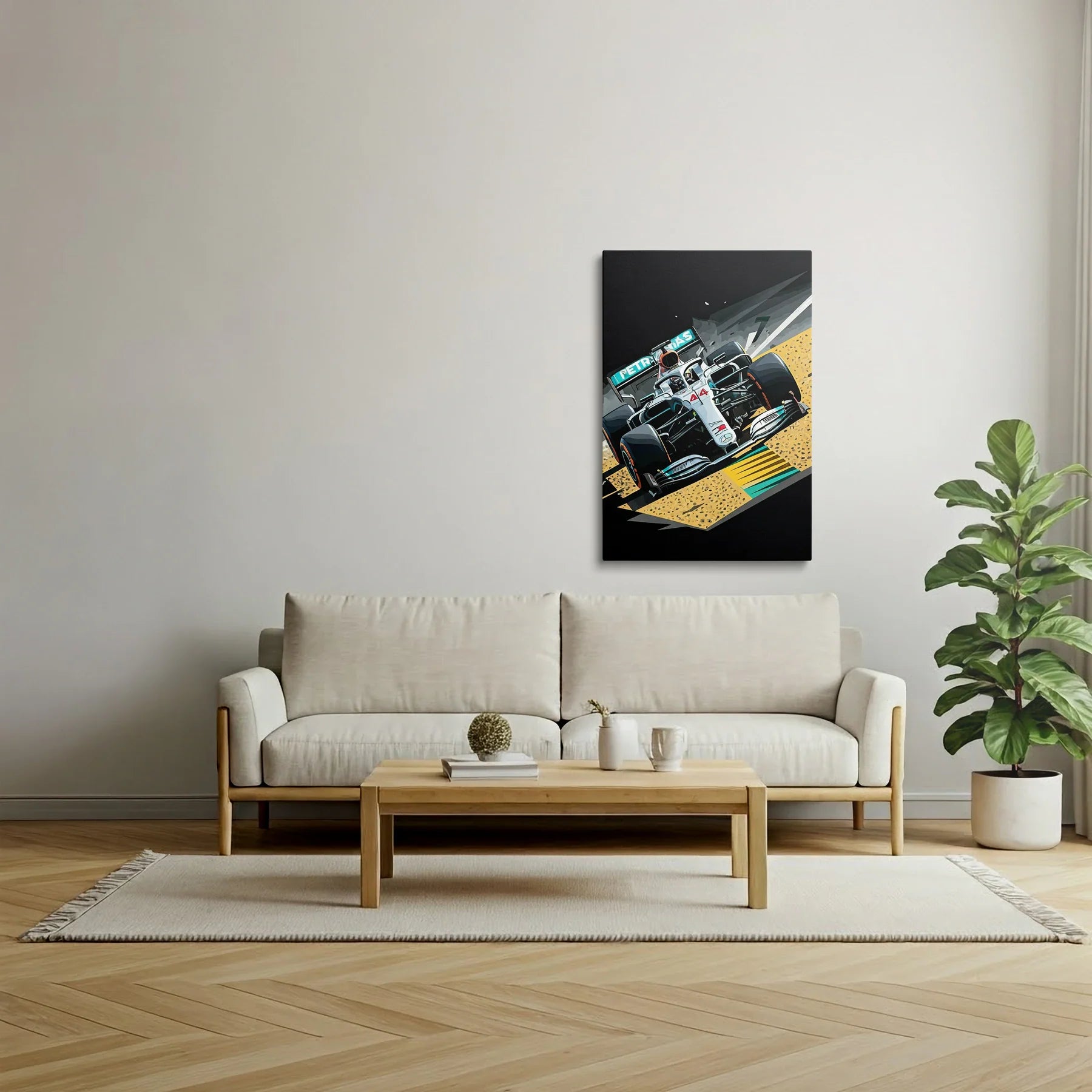 Tablou Modern - Dinamismul Formula 1 - vedere living