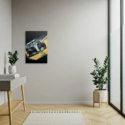 Tablou Modern - Scenă Din Formula 1 în Stil Cubist
