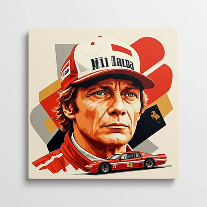 Tablou Modern - Portret Cubist Niki Lauda