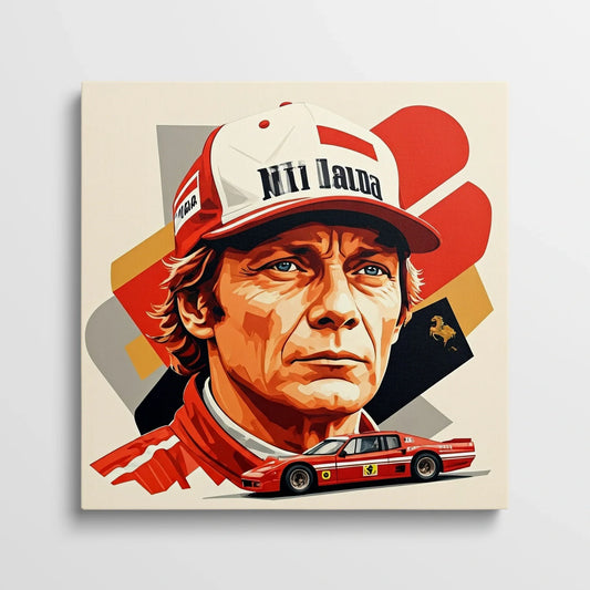 Tablou Modern - Portret Cubist Niki Lauda