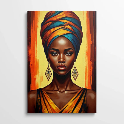 Tablou Modern - Femeie Africană Expresivă - vedere din fata
