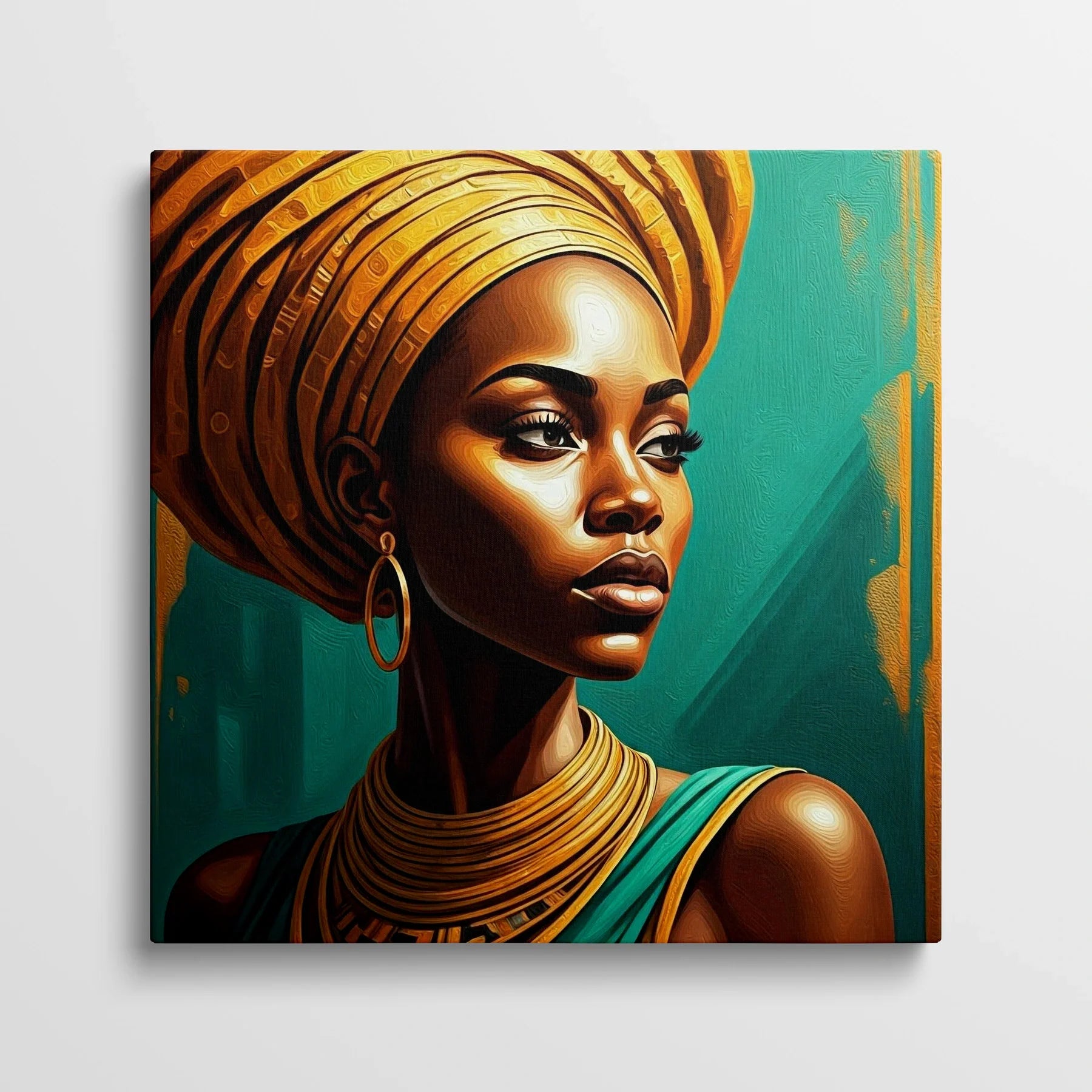 Tablou Modern - Femeie Africană în Stil Artistic - vedere din fata