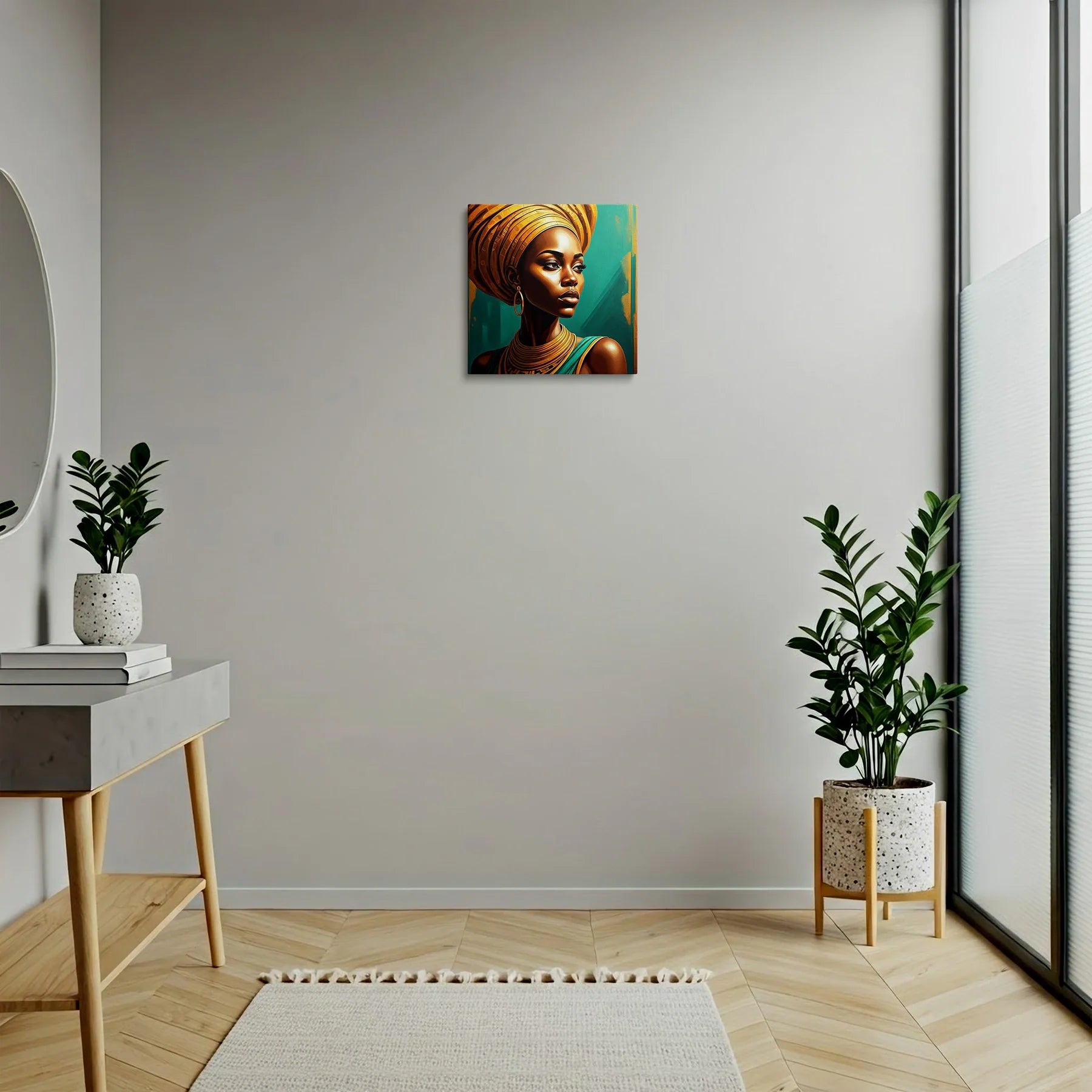 Tablou Modern - Femeie Africană în Stil Artistic - vedere hol