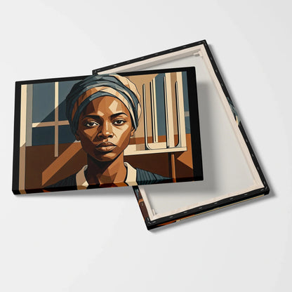 Tablou Modern - Portret Geometric Feminin - vedere fata verso