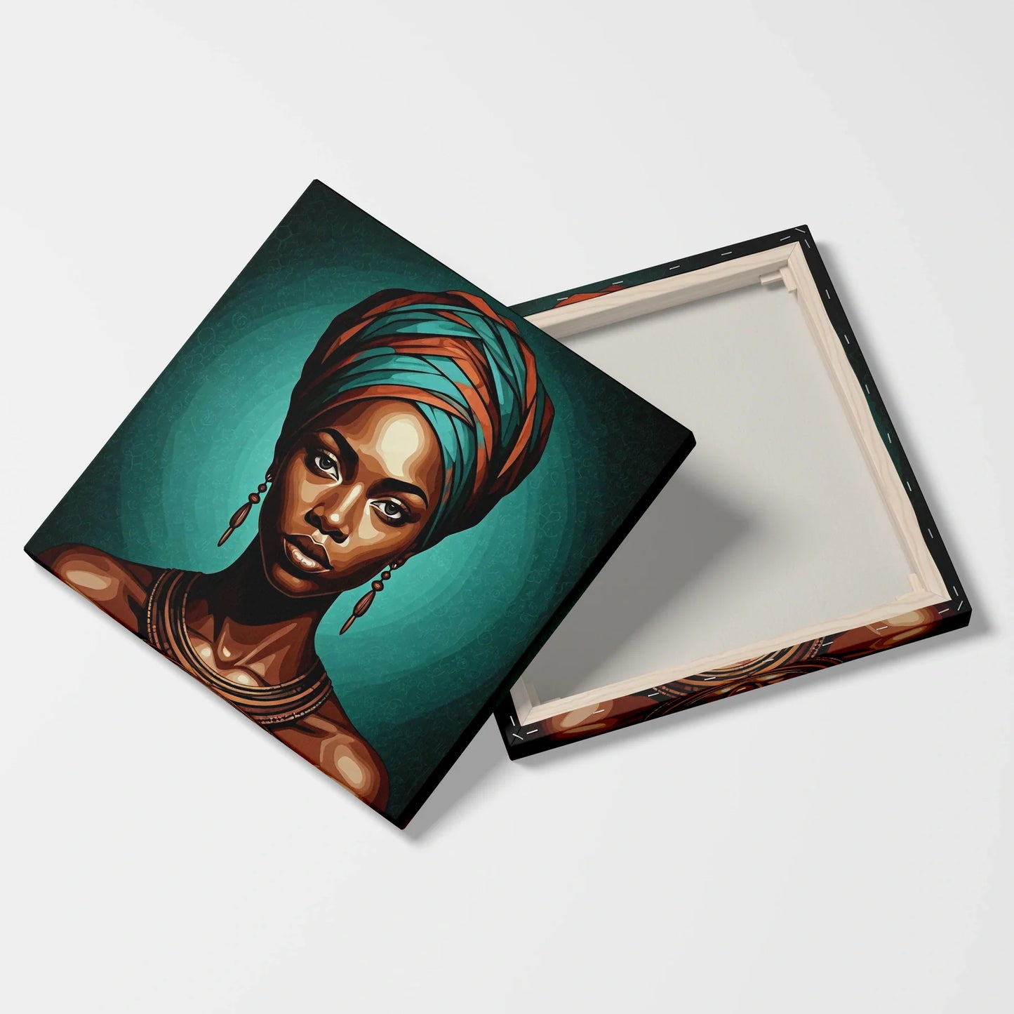 Tablou Modern - Portret Geometric African - vedere fata verso