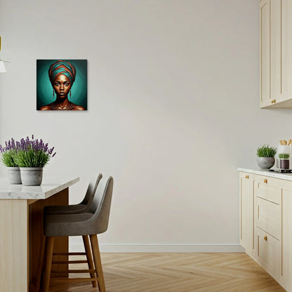 Tablou Modern - Portret Geometric African - vedere bucatarie