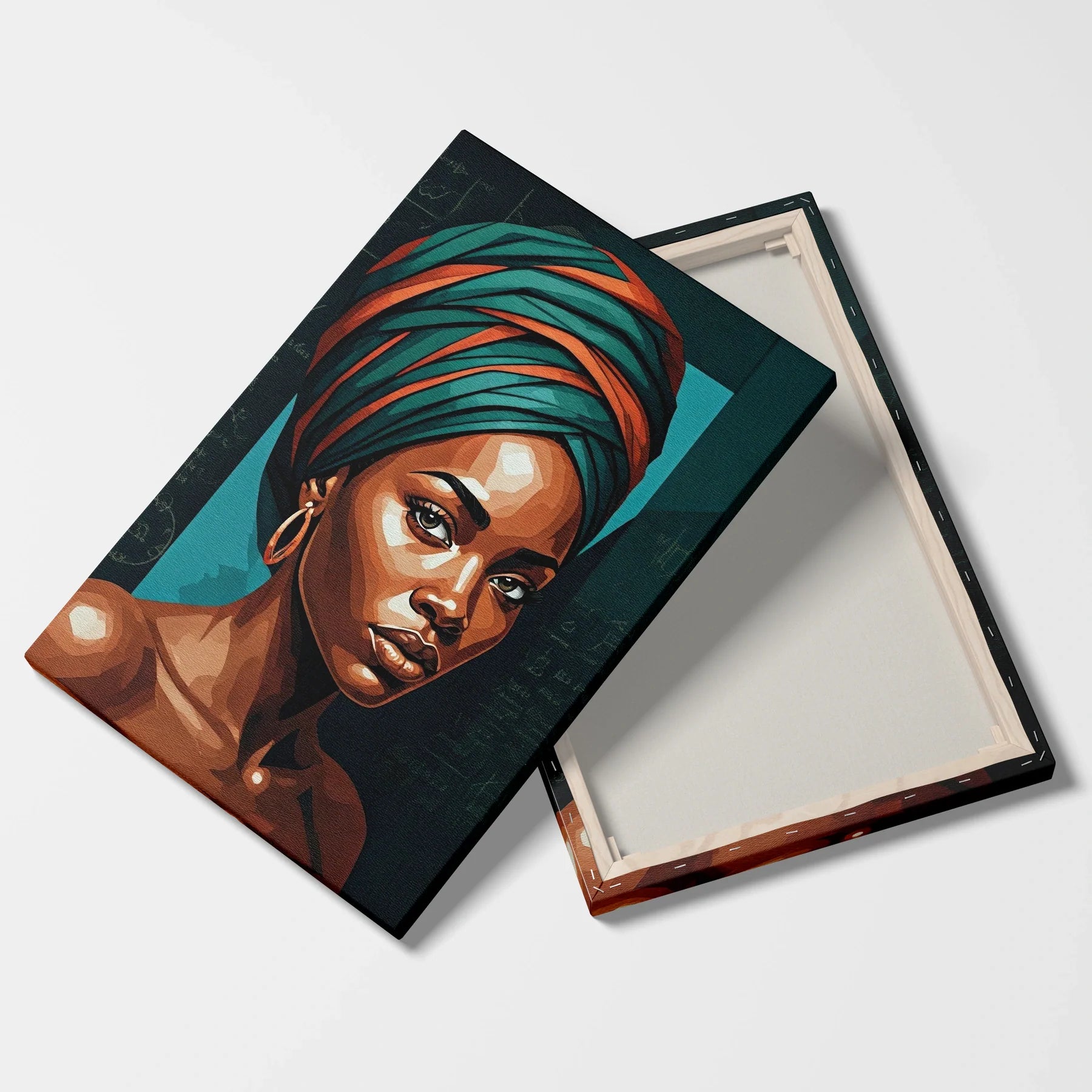 Tablou Modern - Portret Geometric African 2 - vedere fata verso