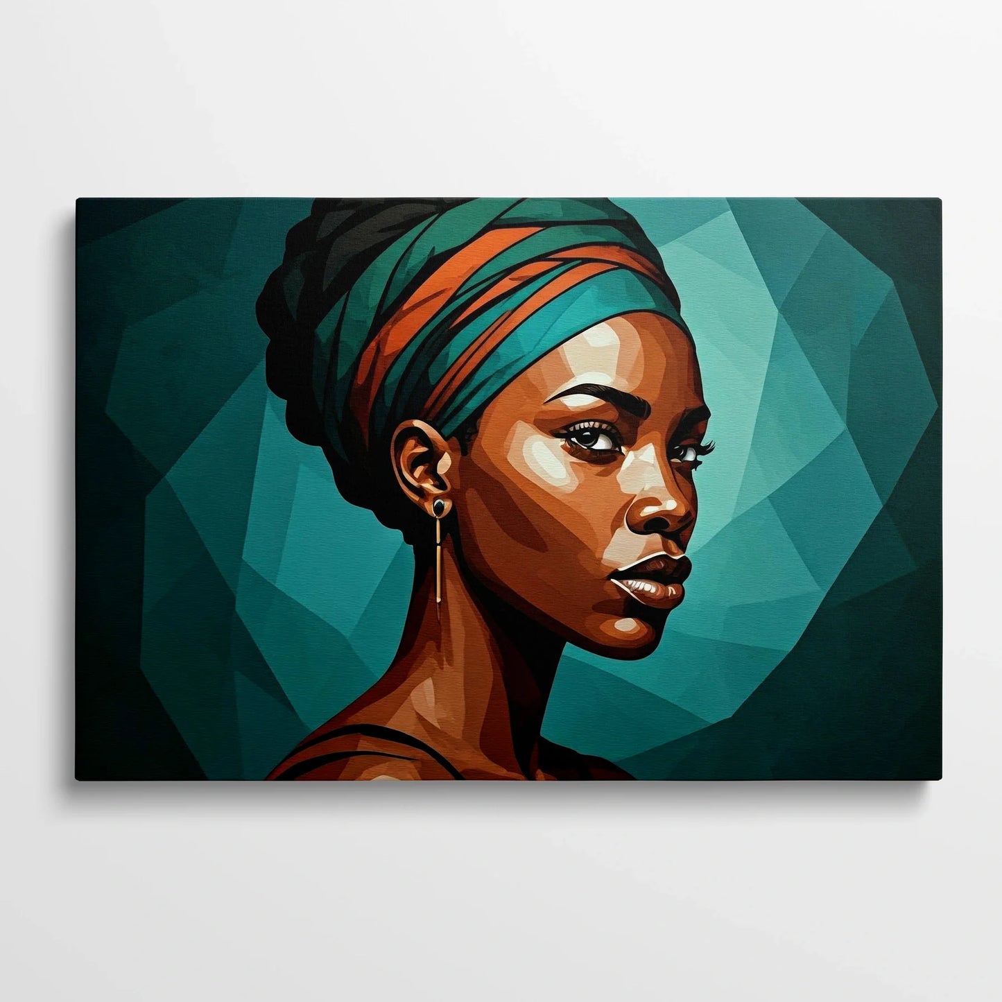 Tablou Modern - Portret Geometric Femeiesc - vedere din fata