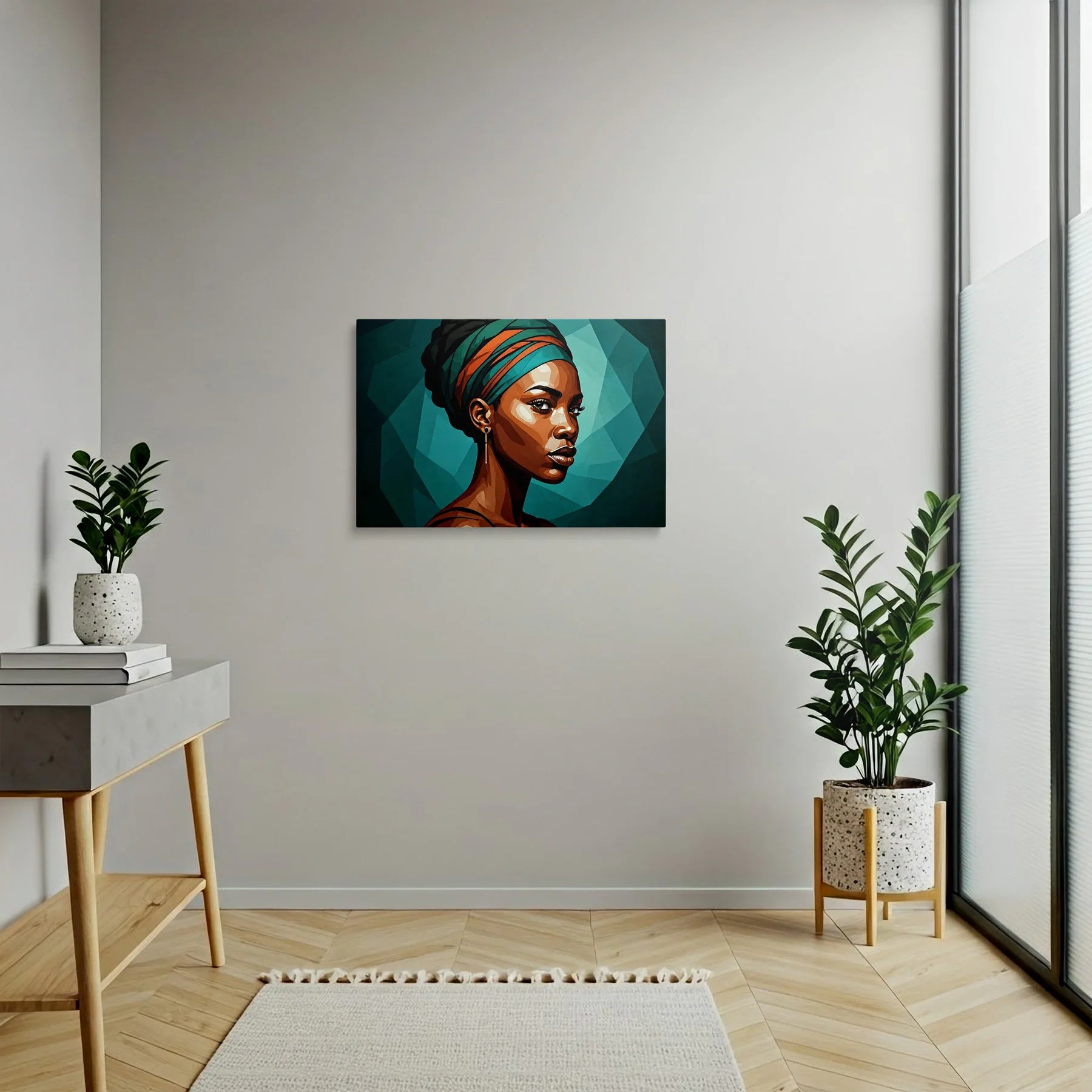 Tablou Modern - Portret Geometric Femeiesc - vedere hol