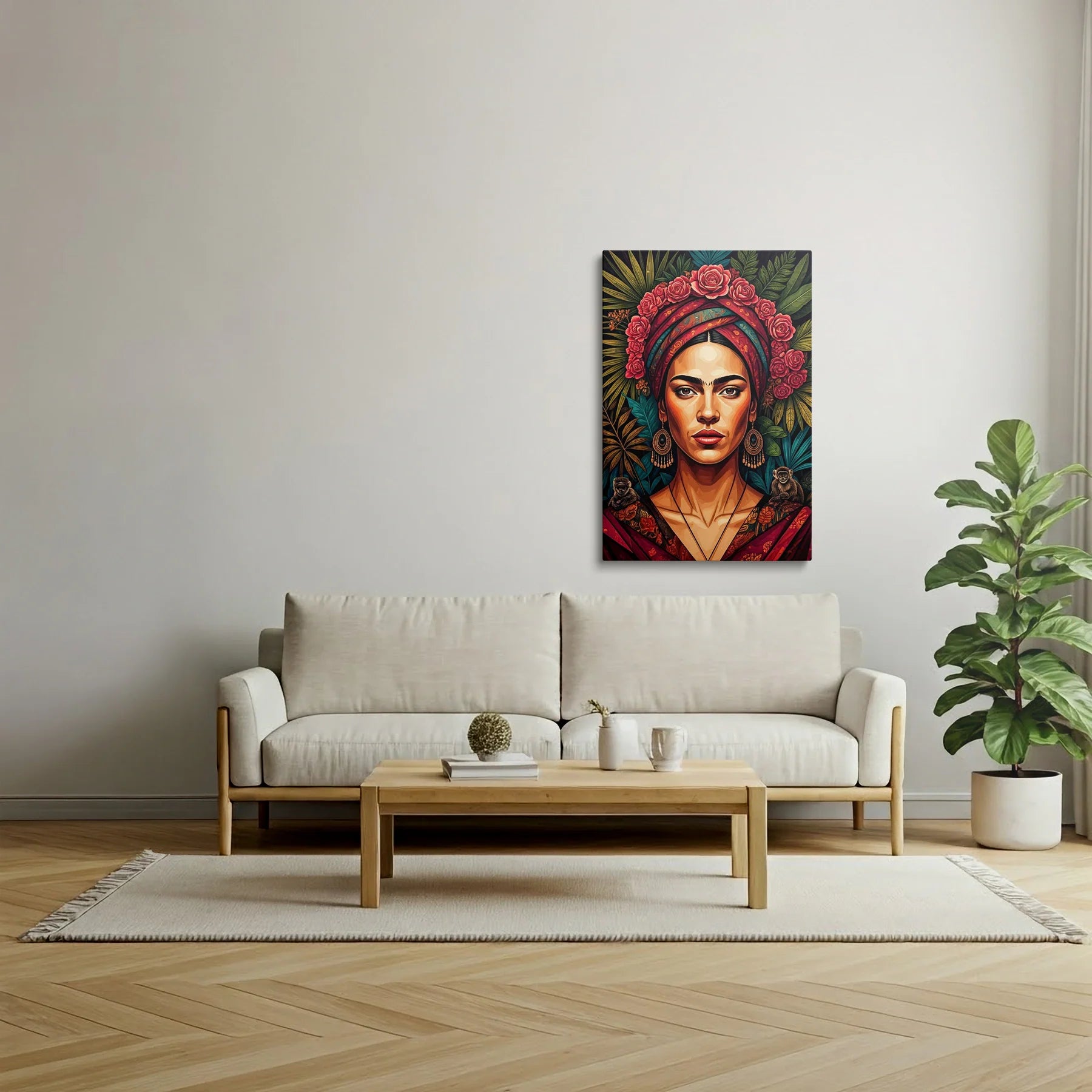 Tablou Modern - Portret Geometric Feminin-6 - vedere living