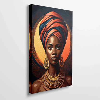 Tablou Modern - Portret Geometric African Expresiv 3 - vedere din lateral