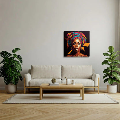 Tablou Modern - Portret Geometric Feminin 9 - vedere living
