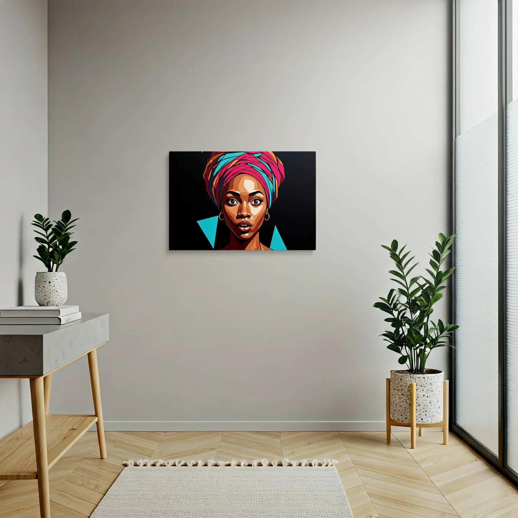 Tablou Modern - Portret Geometric Feminin 11 - vedere hol