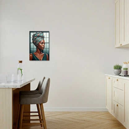 Tablou Modern - Portret Geometric Feminin - vedere bucatarie