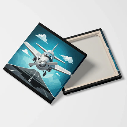 Tablou Modern - Avion Geometric în Zbor