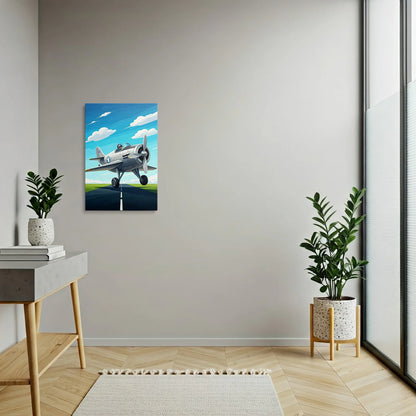 Tablou Modern - Avion Cubist Pe Cerul Albastru - vedere hol