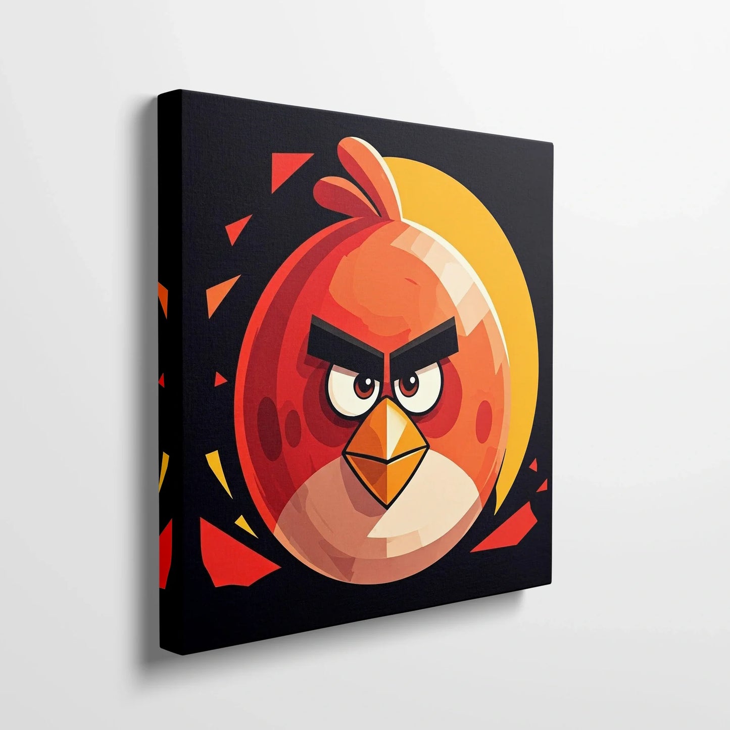 Tablou Modern - Portretul Expresiv Al Unei Păsări - vedere din lateral sprijinit perete