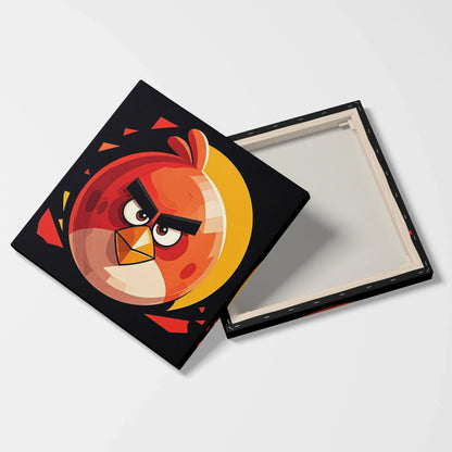 Tablou Modern - Portretul Expresiv Al Unei Păsări - vedere fata verso