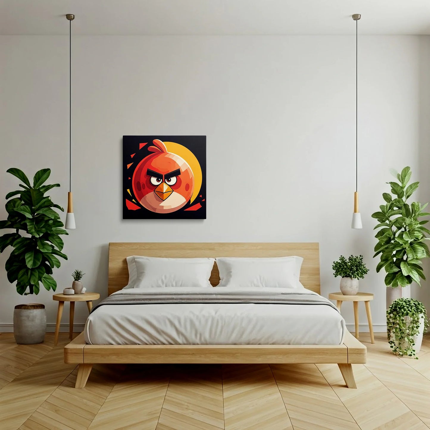 Tablou Modern - Portretul Expresiv Al Unei Păsări - vedere dormitor